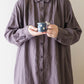 Mini pitcher bird and flower navy | Harada Haruko