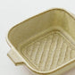 Square mini gratin dish, white and green | Hiromi Oka