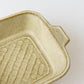 Square mini gratin dish, white and green | Hiromi Oka