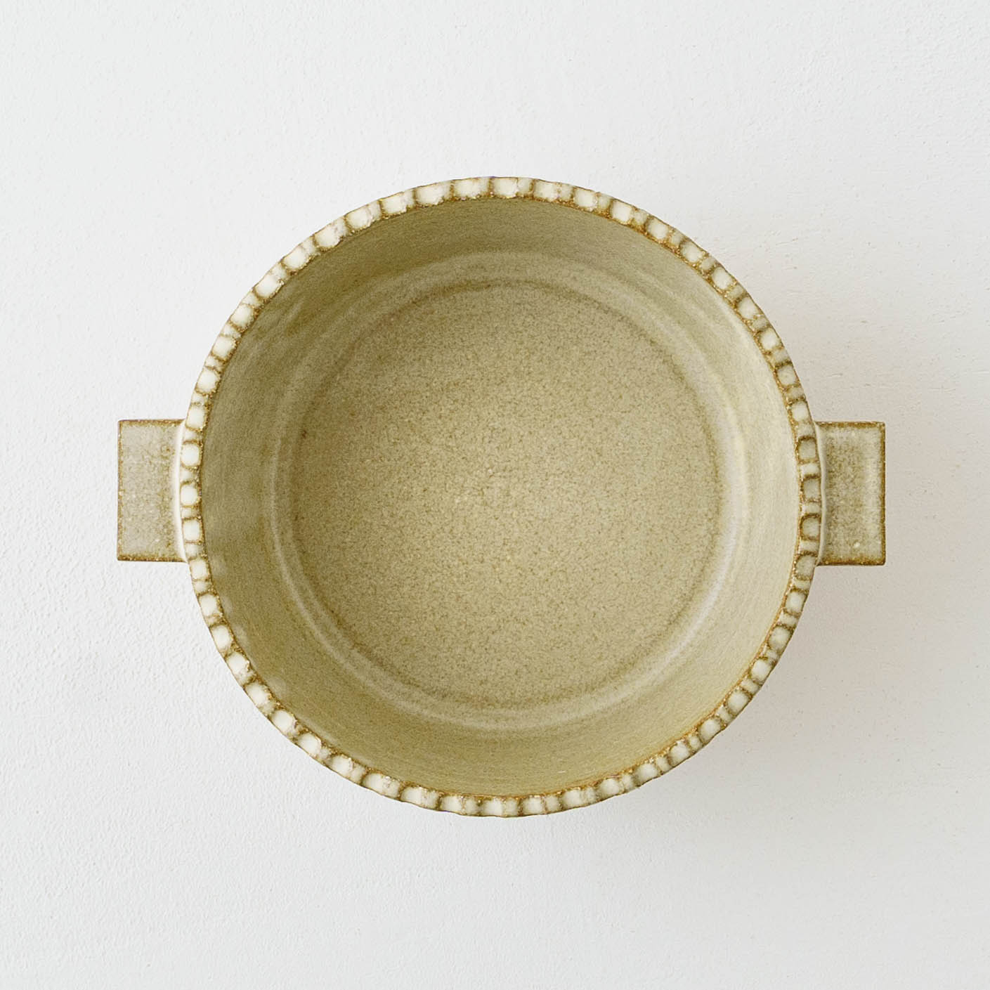 Edged Gratin Dish White/Green｜Oka Hiromi