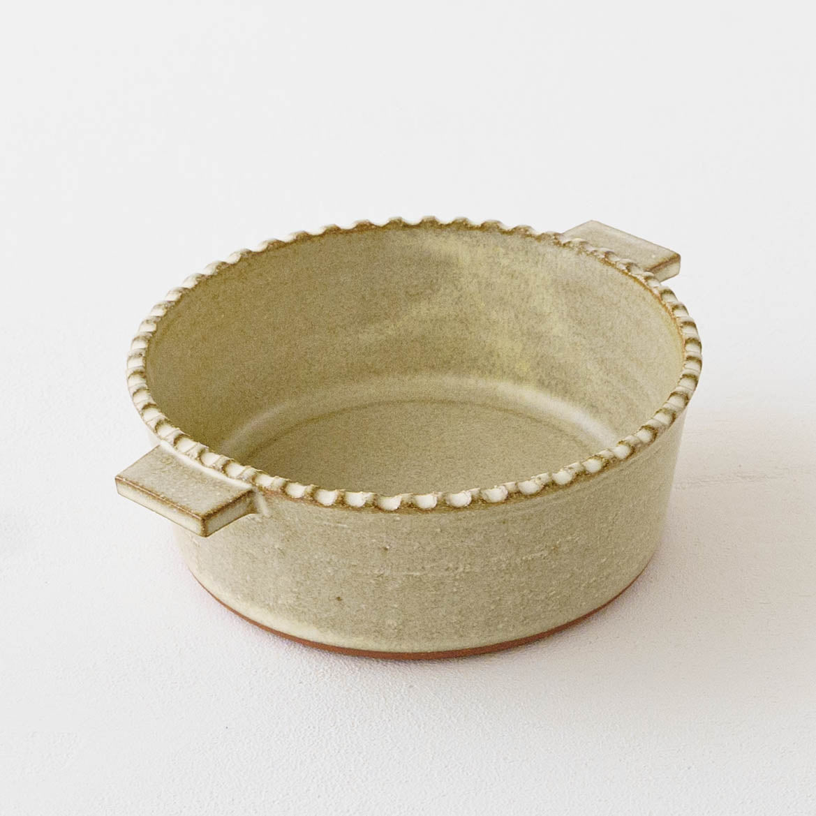 Edged Gratin Dish White/Green｜Oka Hiromi