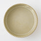 Heat-resistant large bowl with rim, white and green｜Oka Hiromi