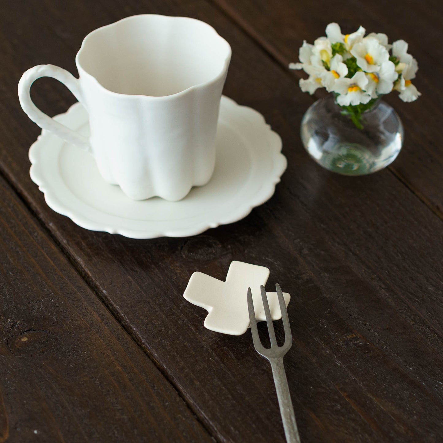 Chopstick rest cloth white | Michi Tsujimoto