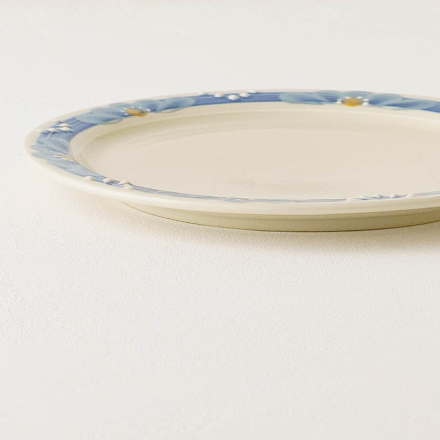 23cm plated deep blue | Adachino pottery