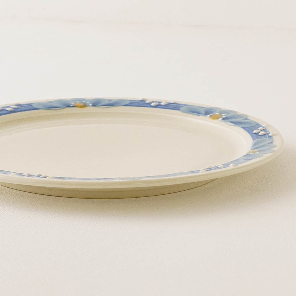 23cm plated deep blue | Adachino pottery
