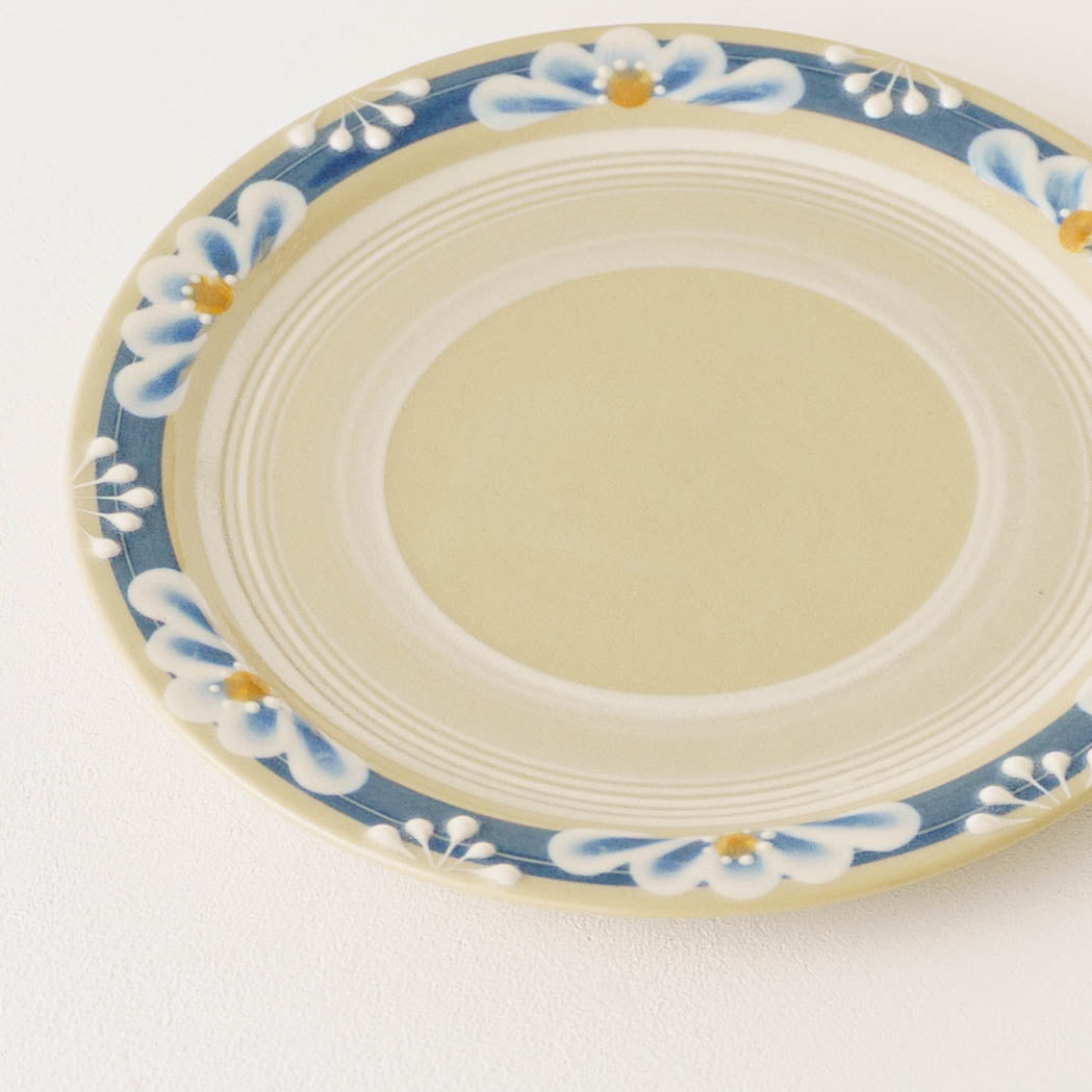 23cm plate blue | Adachino pottery