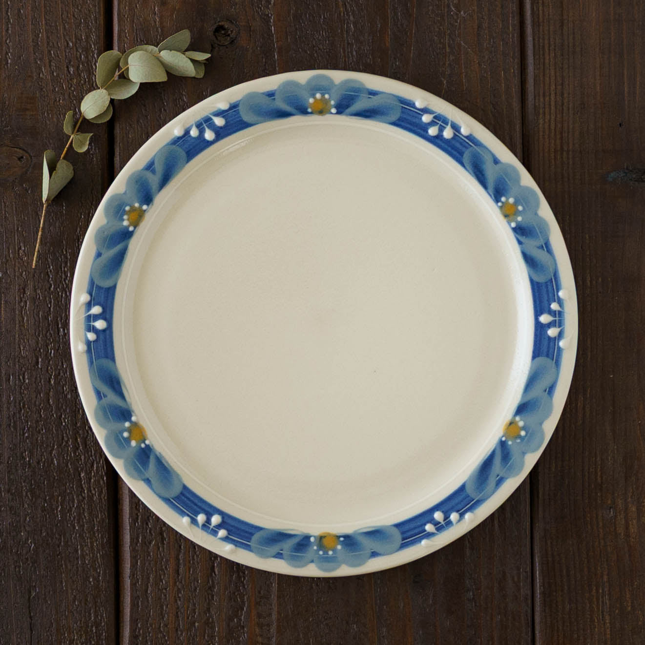 23cm plated deep blue | Adachino pottery