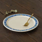23cm plated deep blue | Adachino pottery