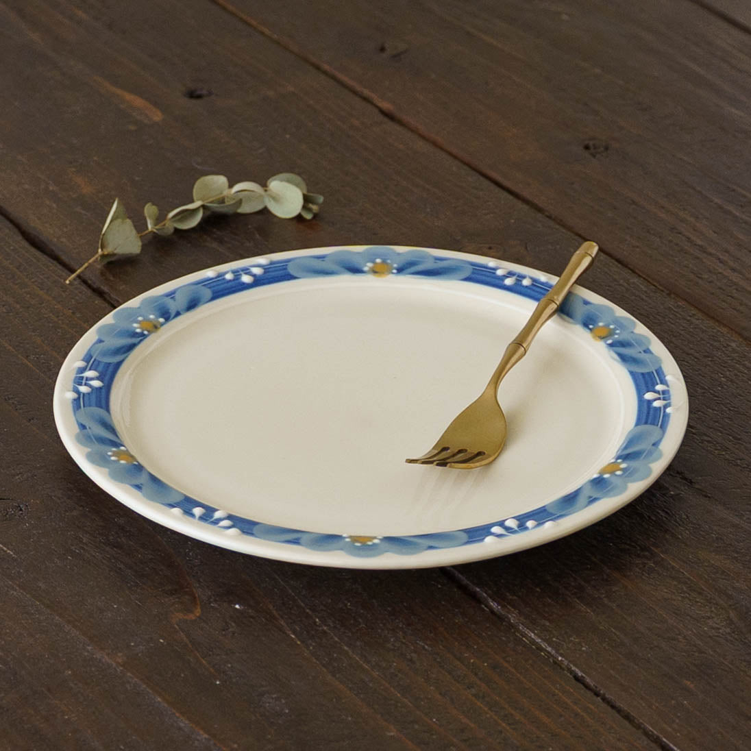 23cm plated deep blue | Adachino pottery