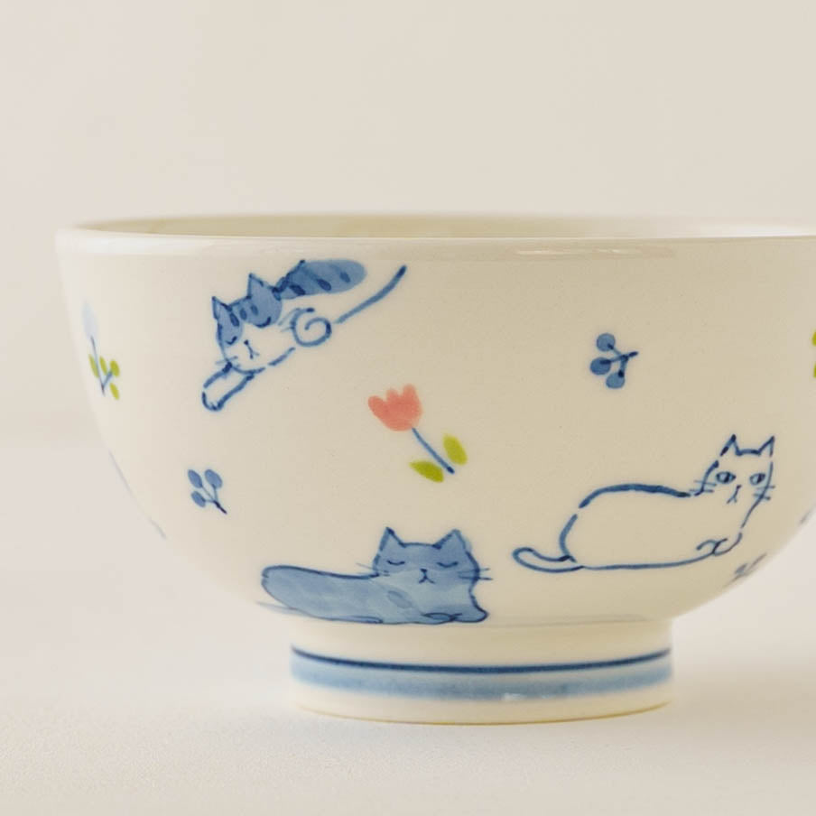 お茶碗　猫たち｜喜多代京子