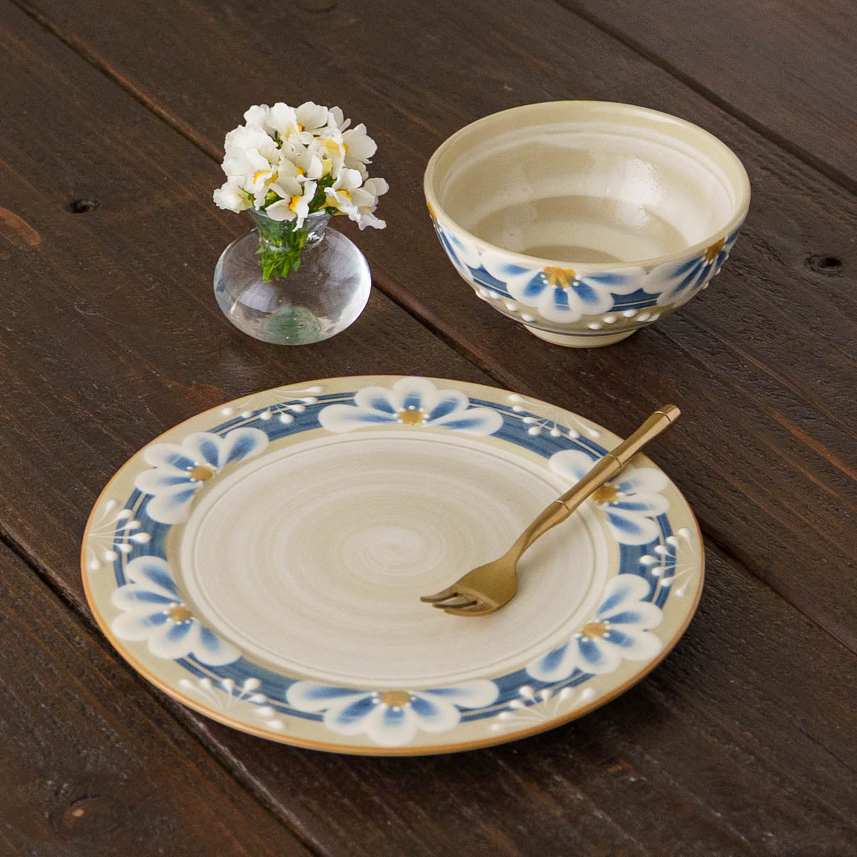Rice bowl blue | Adachino pottery