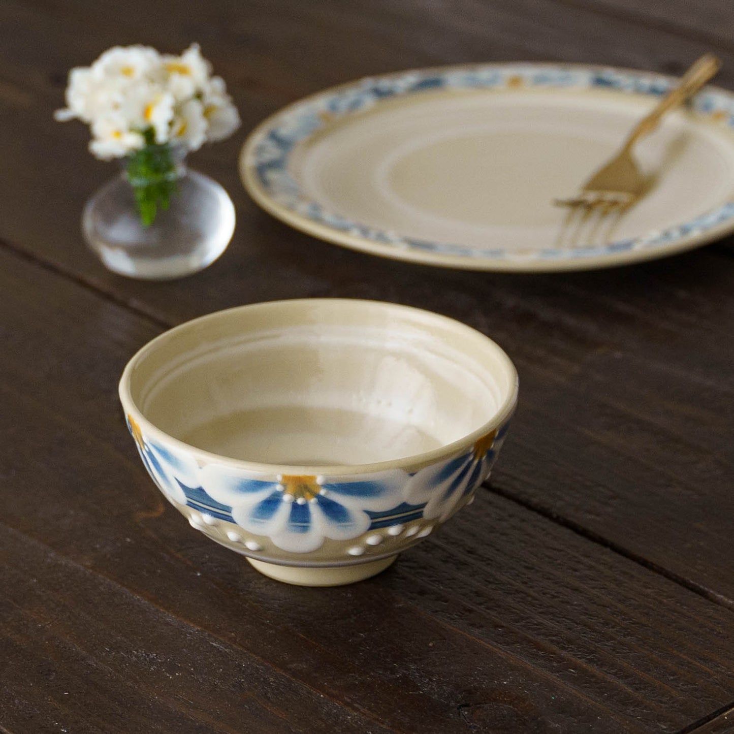 Rice bowl blue | Adachino pottery