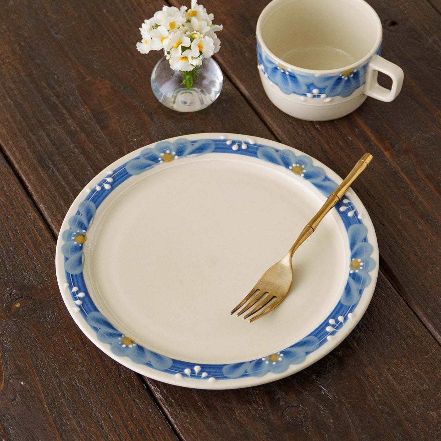 23cm plated deep blue | Adachino pottery