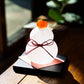 Glass kagamimochi medium (with black stand) | Gokurakuji Glass Studio