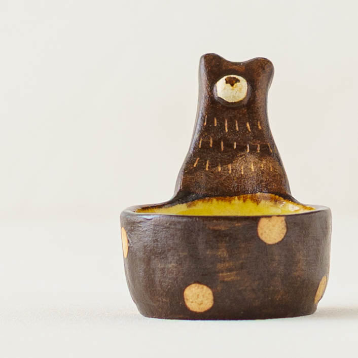 Black bear Measuring Spoon  Black x Polka Dot | Kumiko Ishikawa