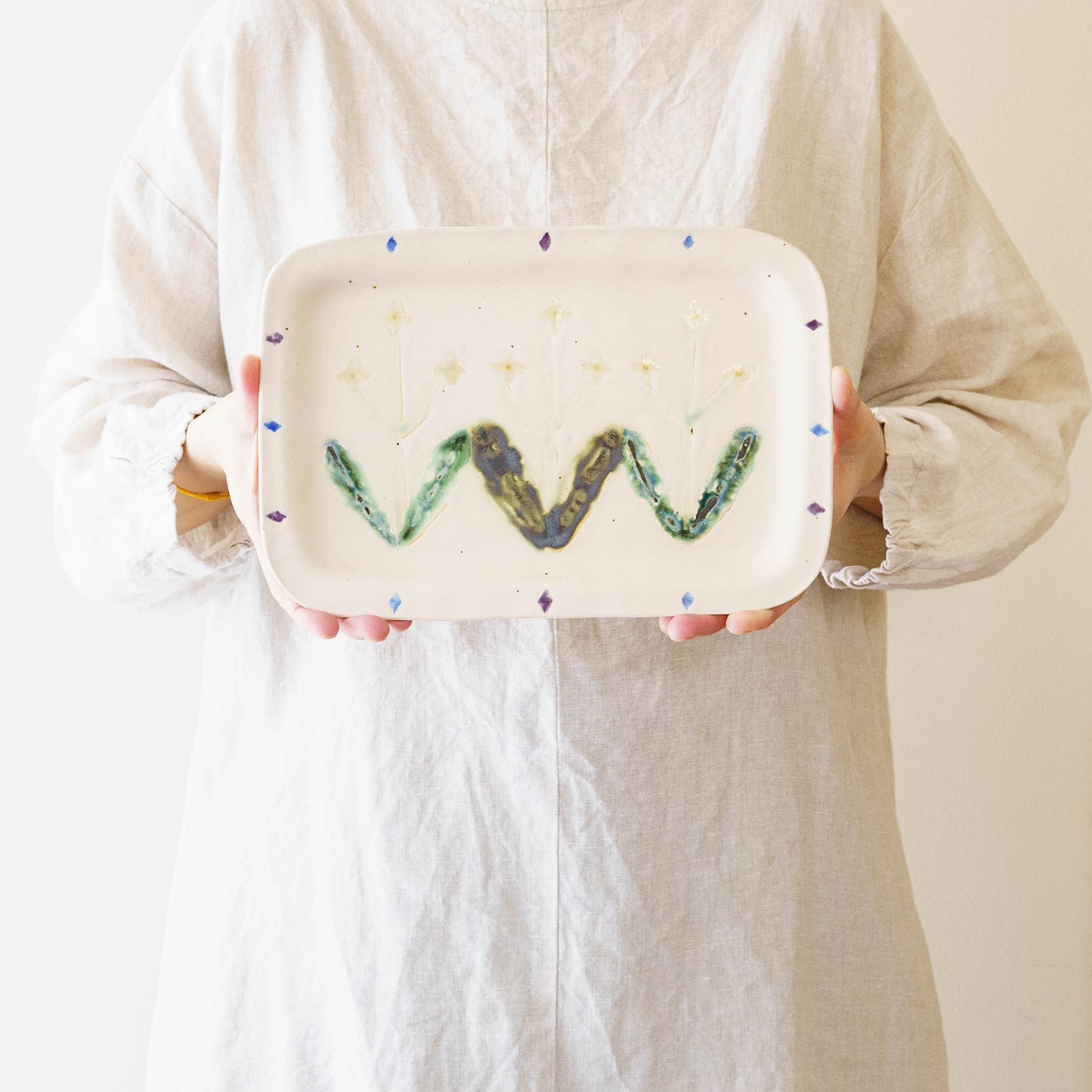 Flower Plate White A | Yukiko Nagahama (Yabukarabou)