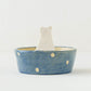 White bear  Dessert Cup Blue x Polka Dot | Kumiko Ishikawa