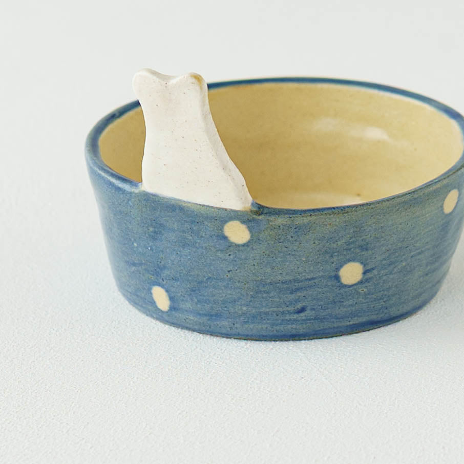 White bear  Dessert Cup Blue x Polka Dot | Kumiko Ishikawa