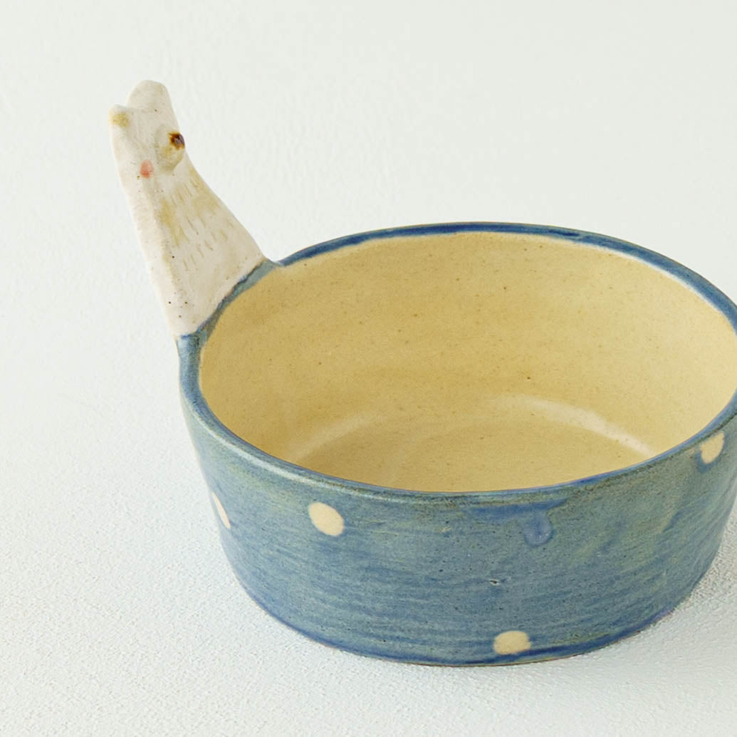 White bear  Dessert Cup Blue x Polka Dot | Kumiko Ishikawa