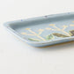 Flower plate light blue A | Yukiko Nagahama (Yabukarabou)