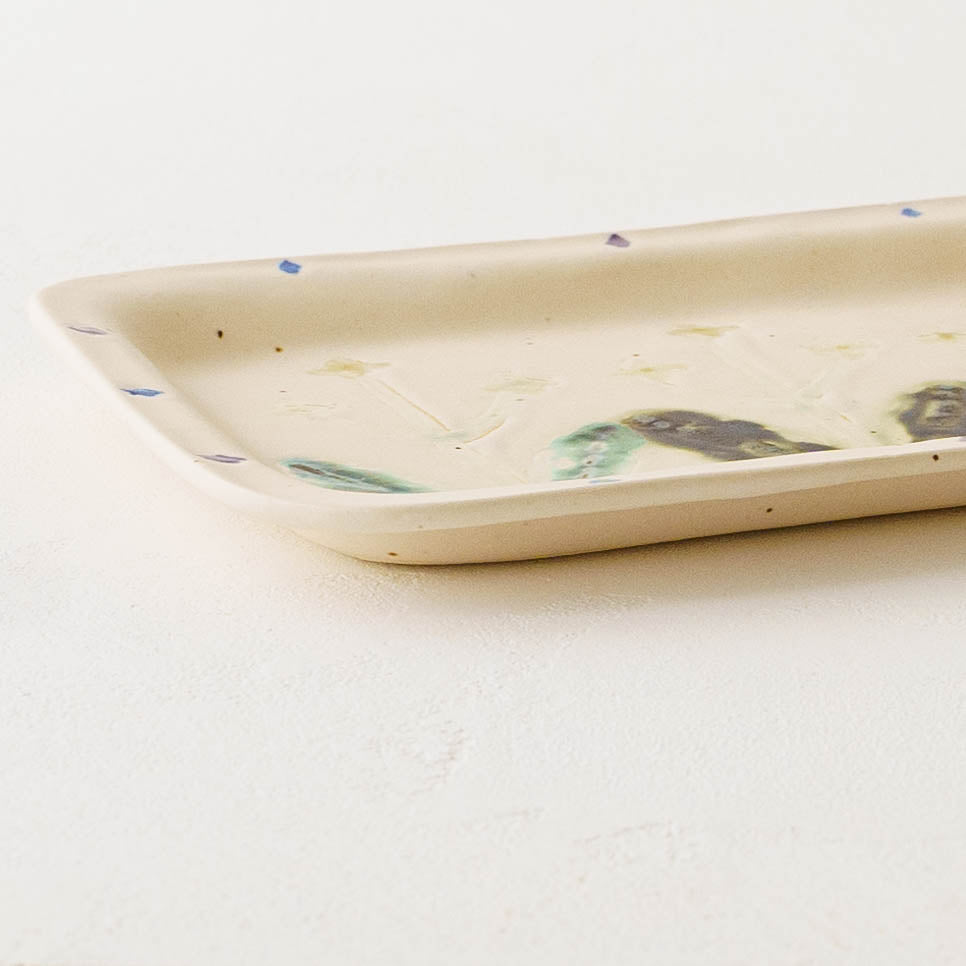 Flower Plate White A | Yukiko Nagahama (Yabukarabou)