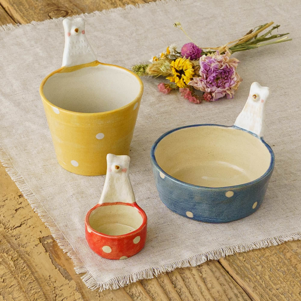 White bear  Dessert Cup Blue x Polka Dot | Kumiko Ishikawa