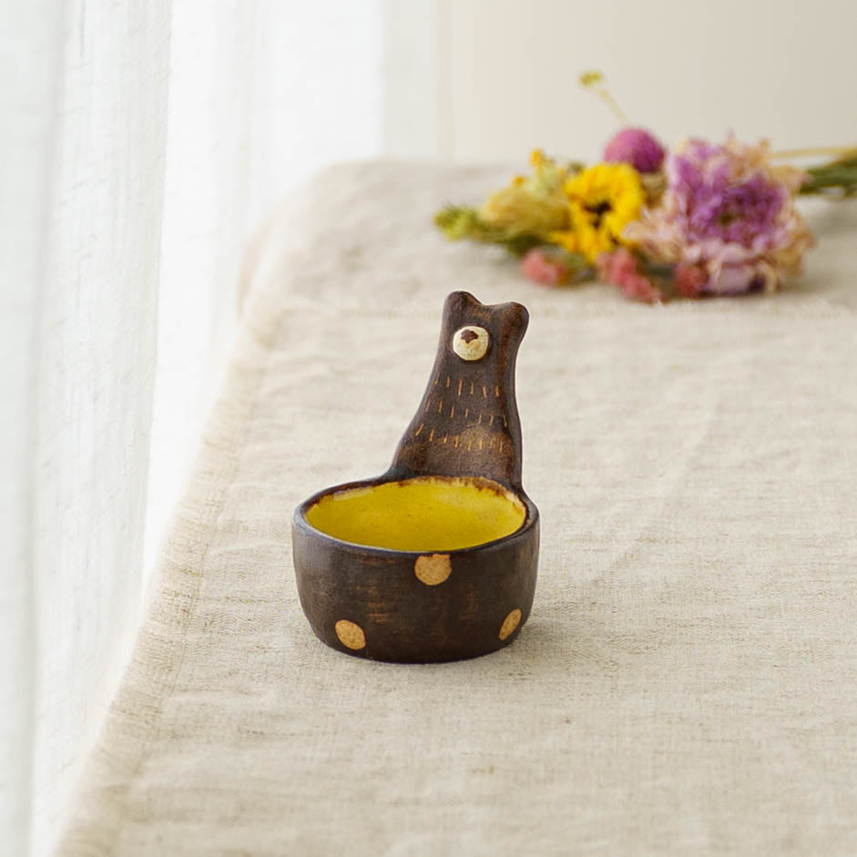 Black bear Measuring Spoon  Black x Polka Dot | Kumiko Ishikawa