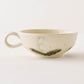 Flower soup mug white B | Yukiko Nagahama (Yabukarabou)