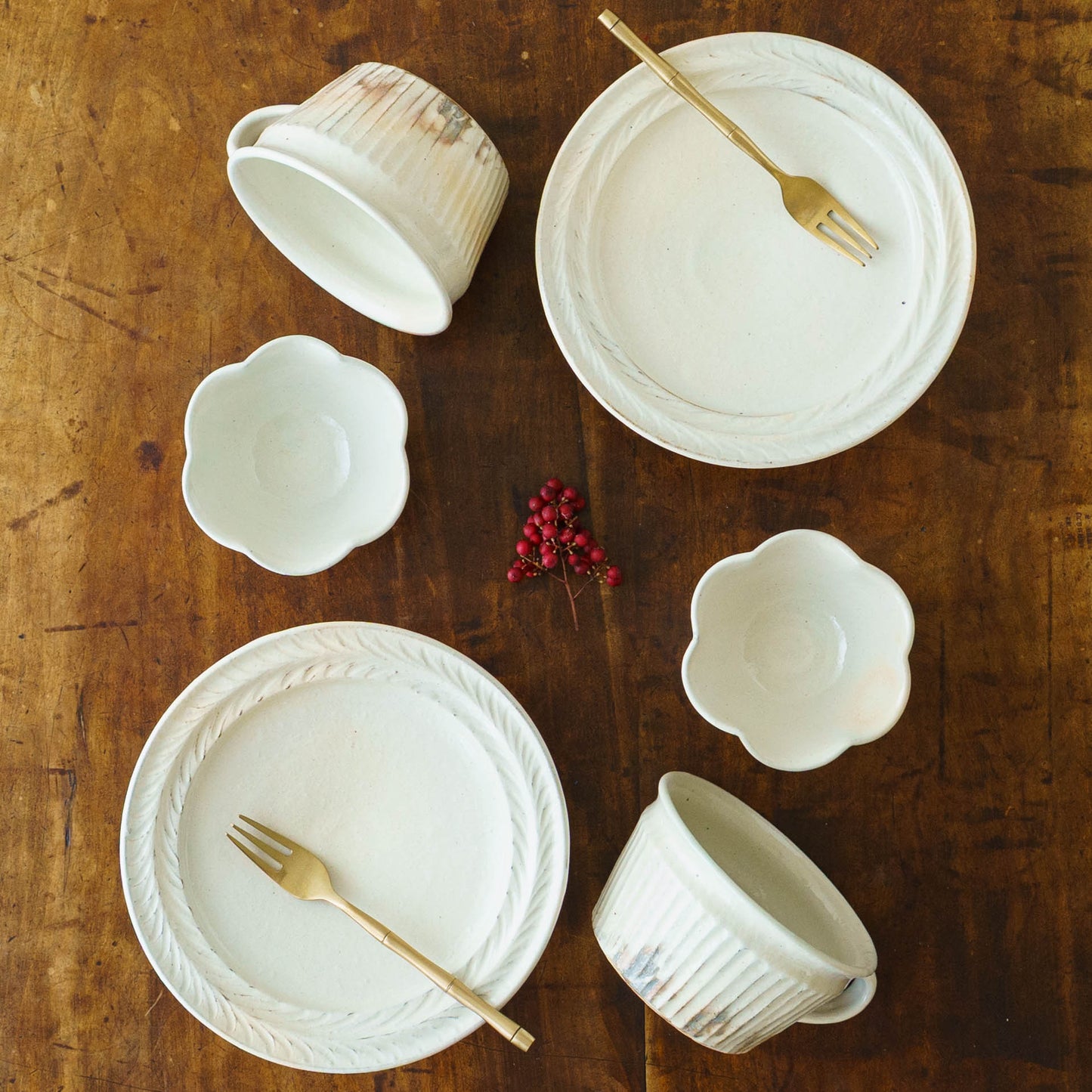 Teacup Saucer White  | Furutani Pottery