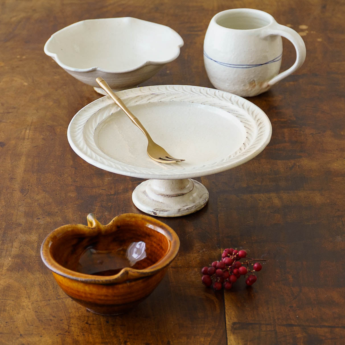 Teacup Saucer White  | Furutani Pottery