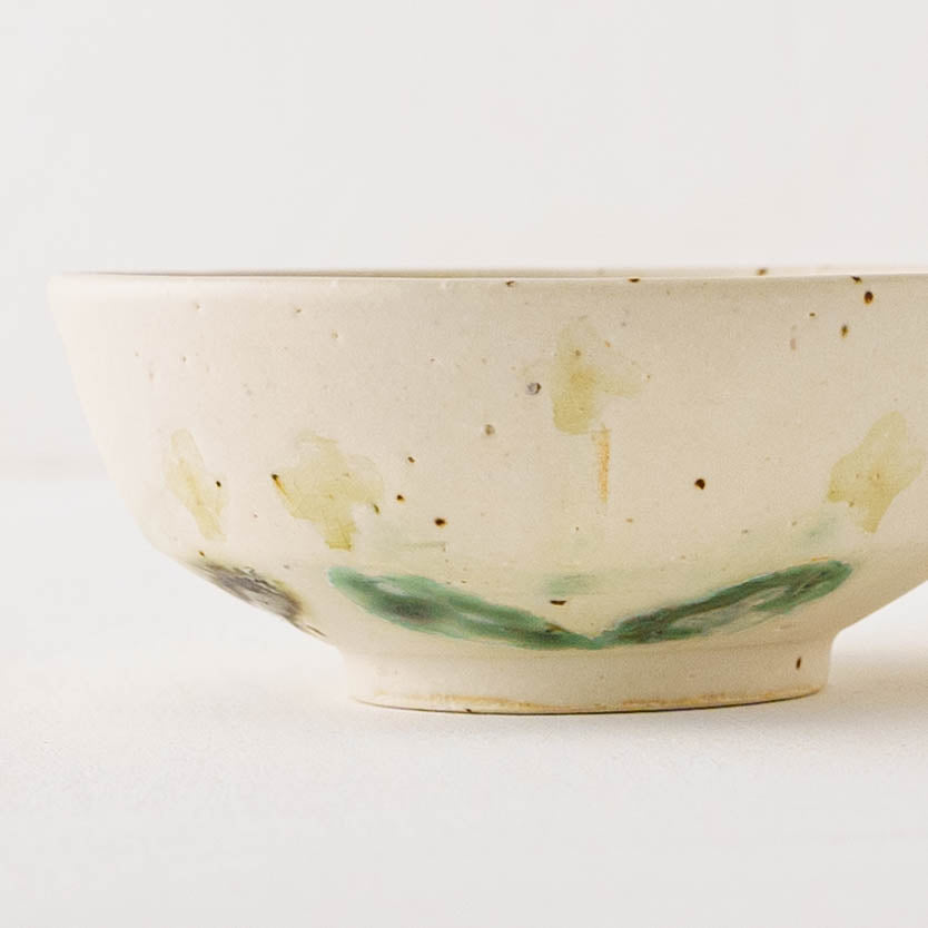 Flower soup mug white A | Yukiko Nagahama (Yabukarabou)