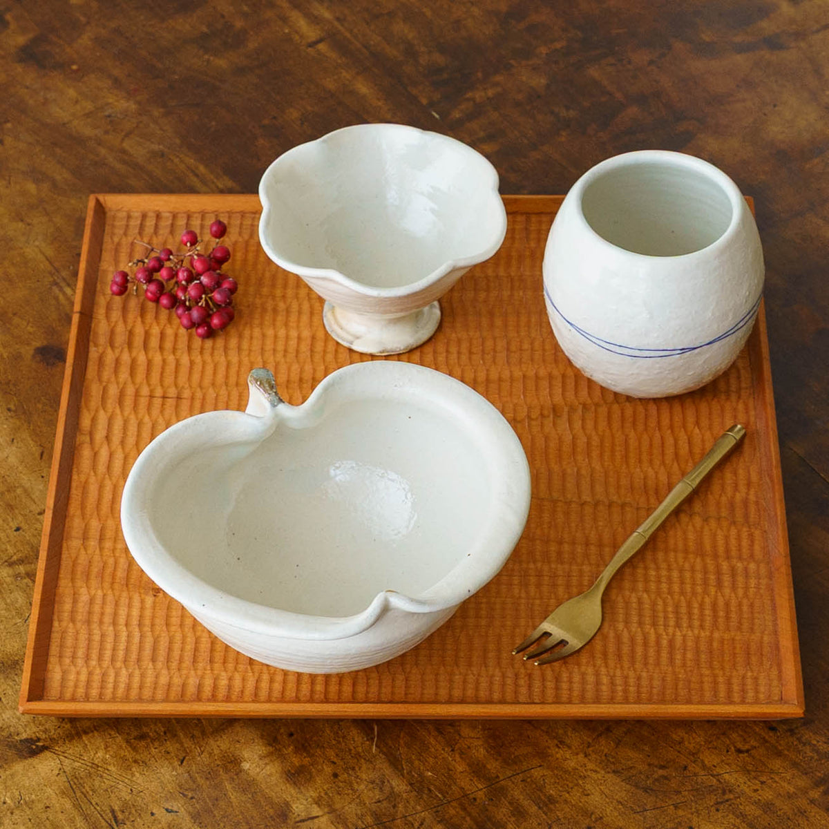 Apple bowl small White｜Furutani pottery