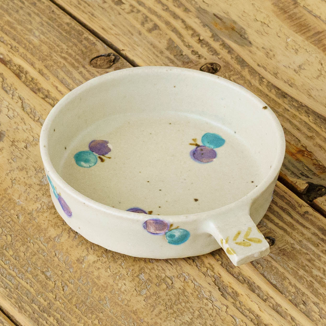 Dip Dish　中　ちょうちょ　オフホワイト｜原田晴子