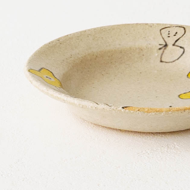 Plate yellow flower S | Asako Okamura