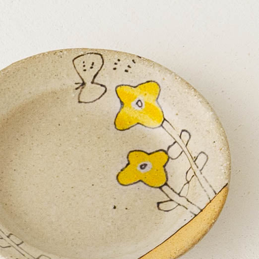 Plate yellow flower S | Asako Okamura