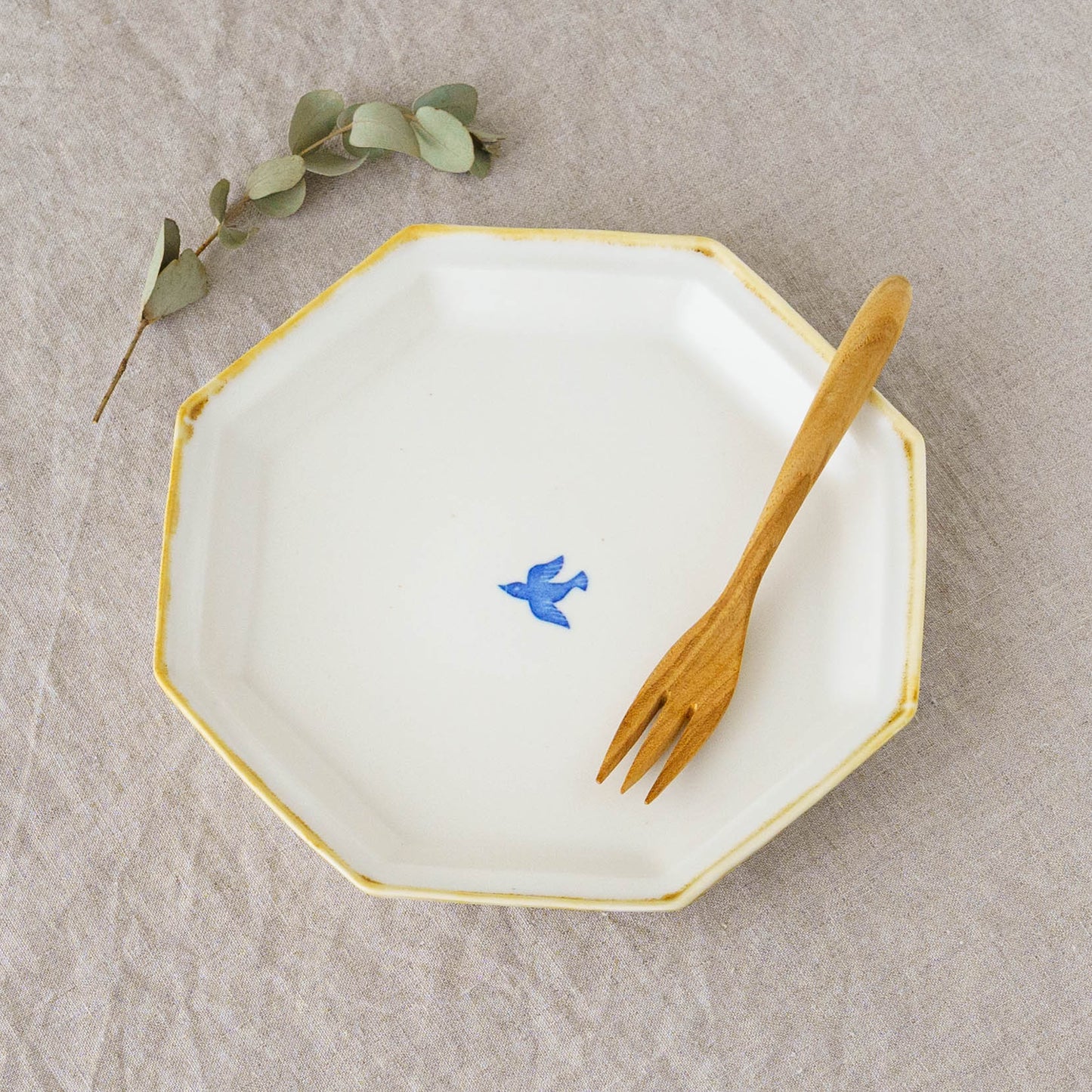 Octagonal Plate L  Bird | Toshiyuki Haramura