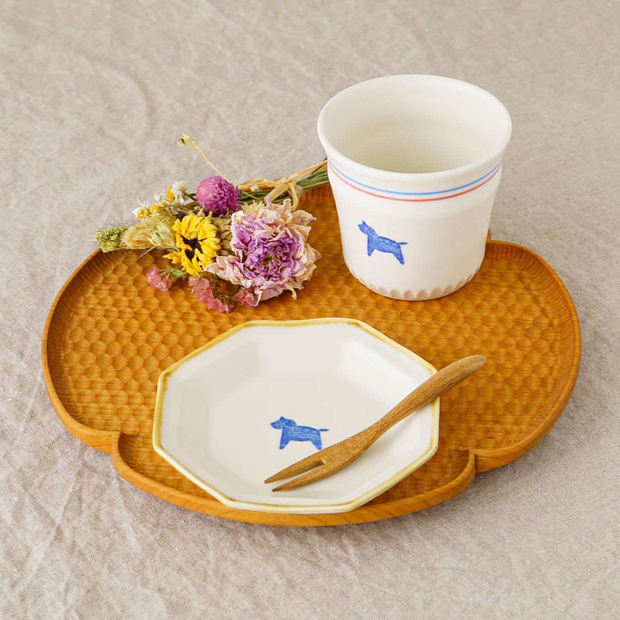 Octagonal Plate S  Horse | Toshiyuki Haramura