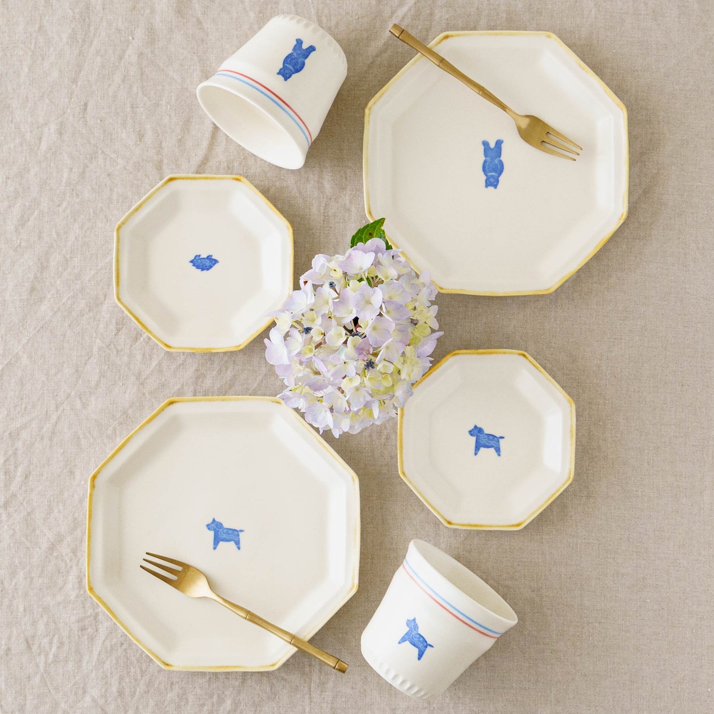 Octagonal Plate S  Horse | Toshiyuki Haramura