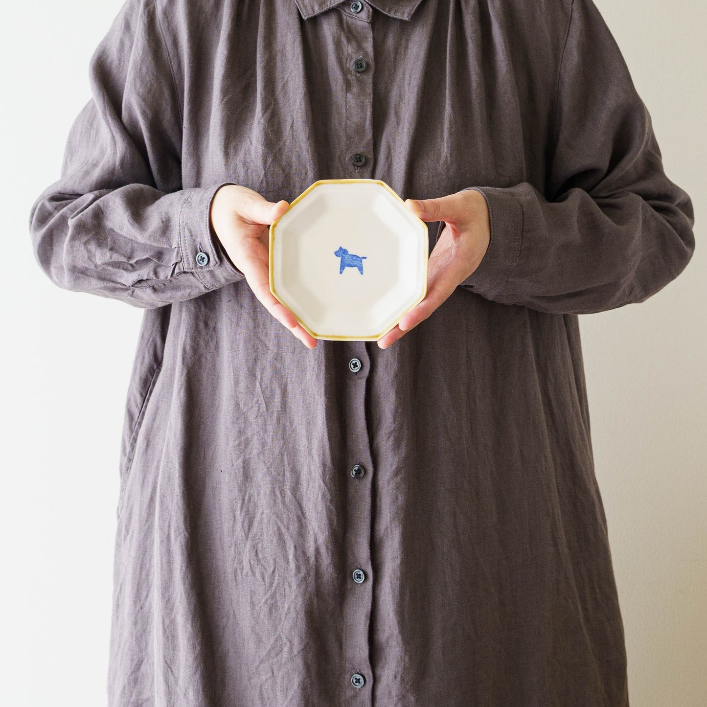 Octagonal Plate S  Horse | Toshiyuki Haramura