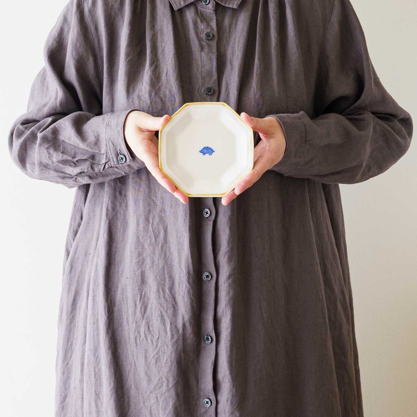 Octagonal Small Plate - Hedgehog | Toshiyuki Haramura