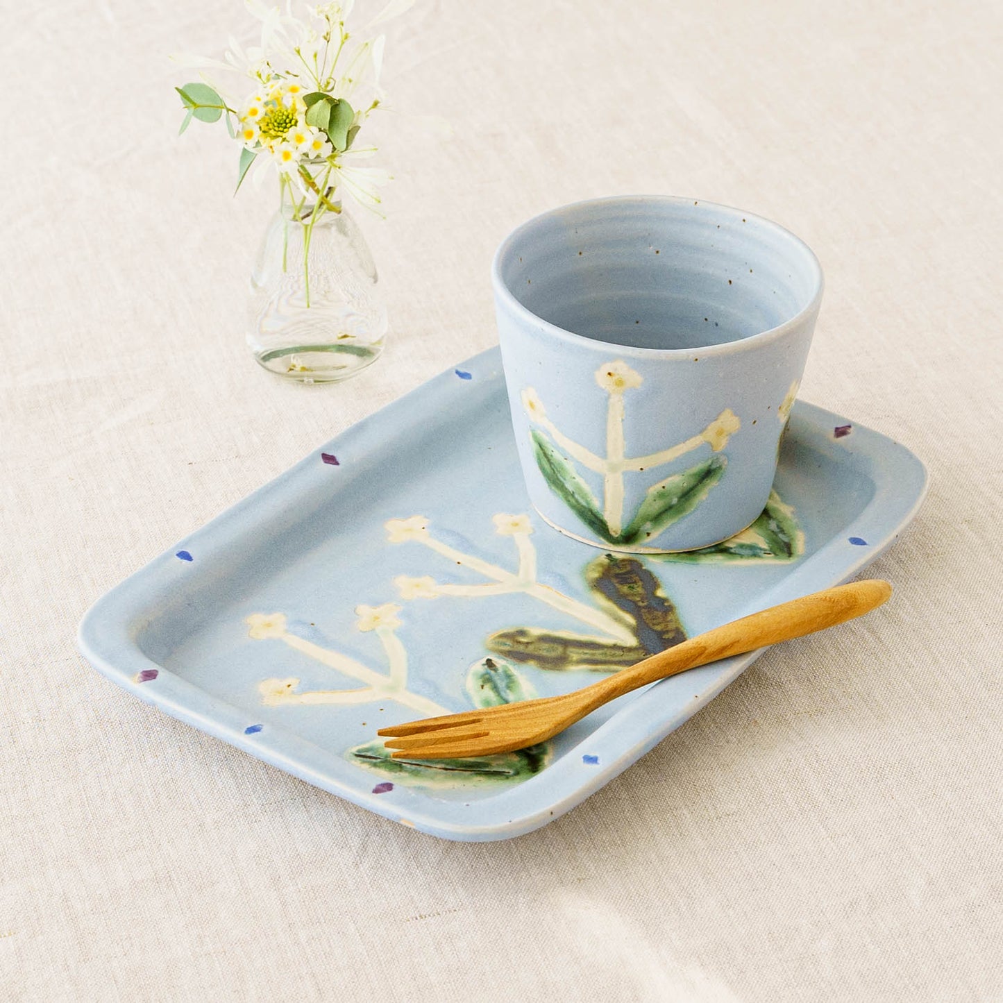 Flower Cup light blue A | Yukiko Nagahama (Yabukarabou)
