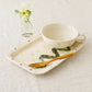 Flower soup mug white A | Yukiko Nagahama (Yabukarabou)