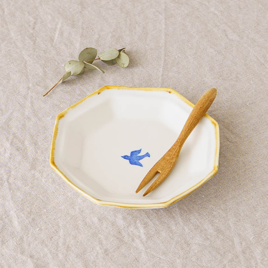Octagonal Plate S  Bird | Toshiyuki Haramura