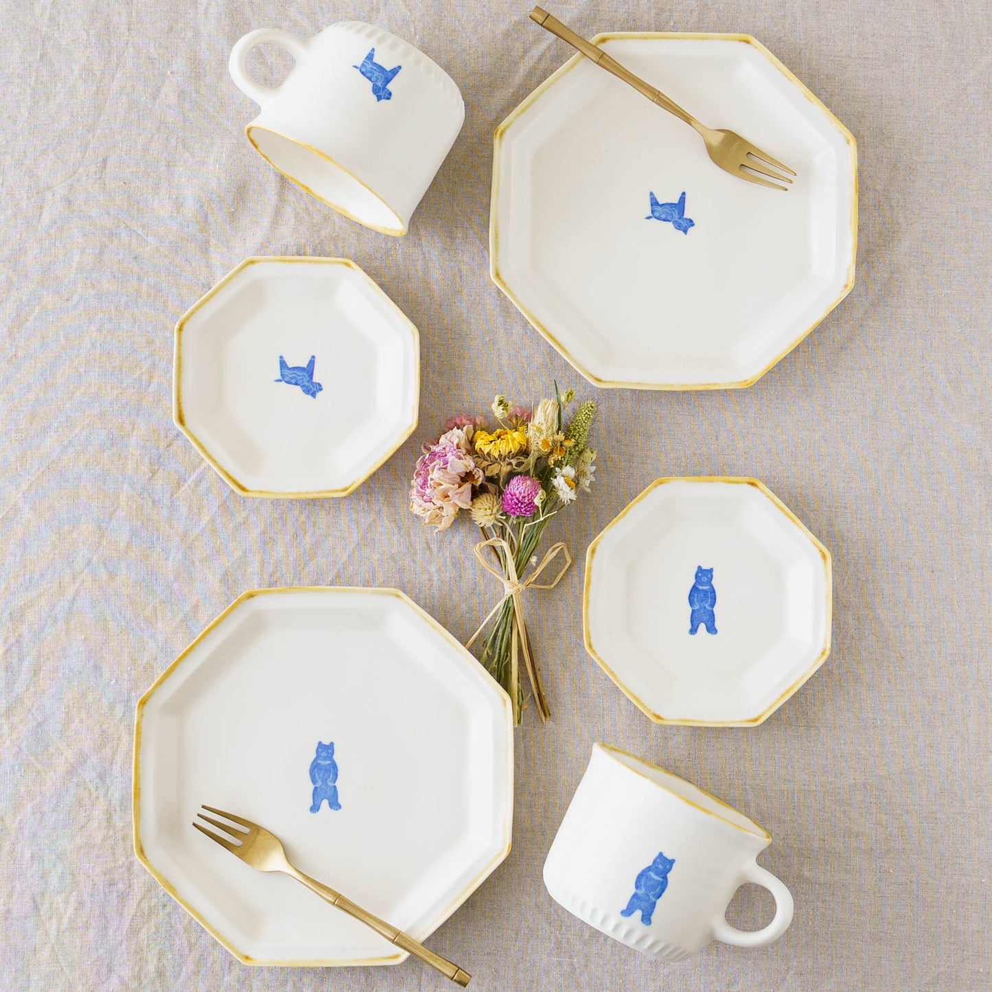 Octagonal Plate S  Bear | Toshiyuki Haramura