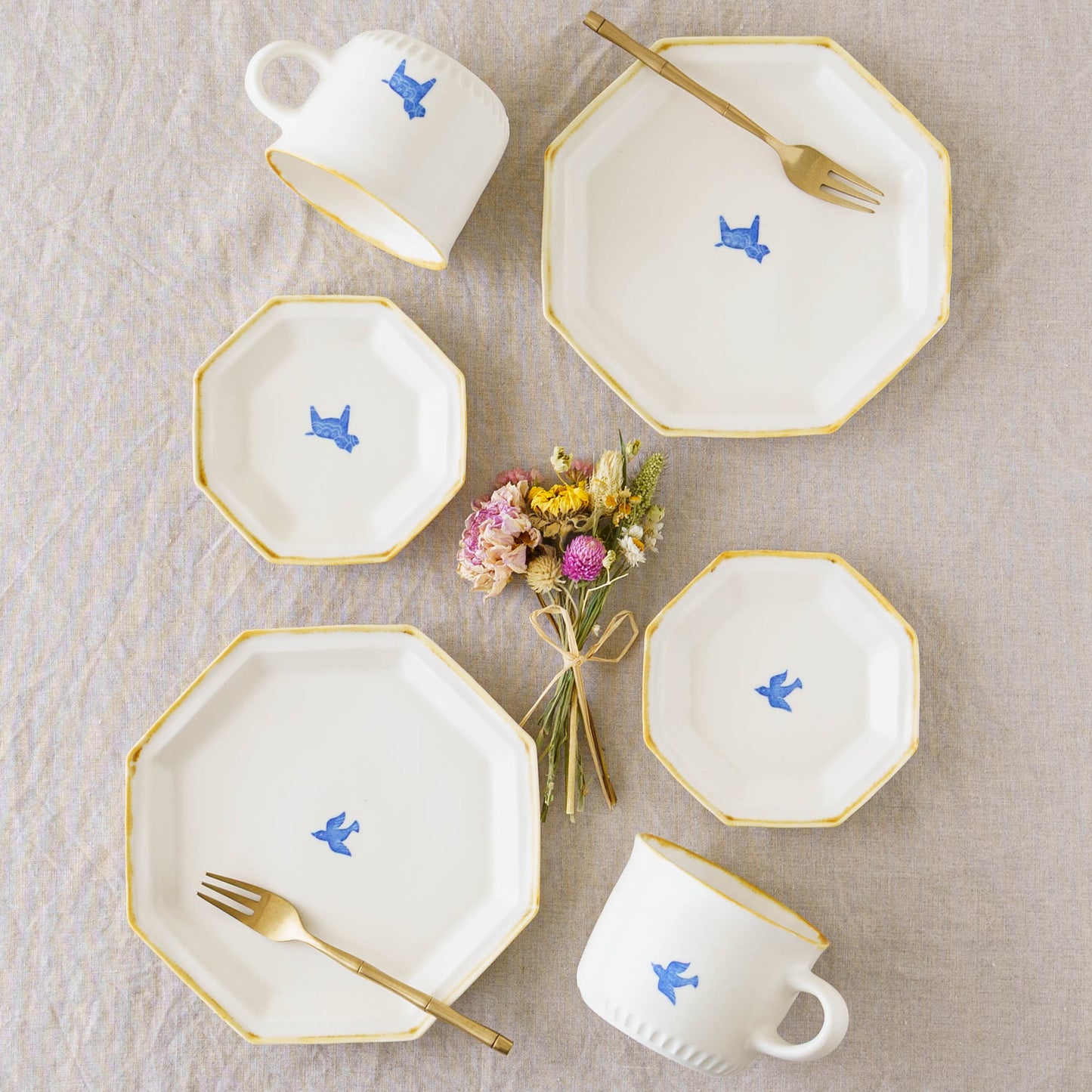 Octagonal Plate S  Bird | Toshiyuki Haramura