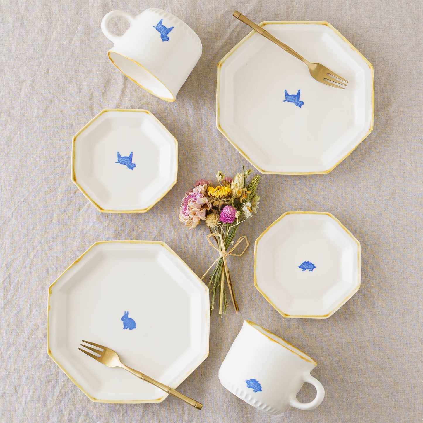 Octagonal Small Plate - Hedgehog | Toshiyuki Haramura