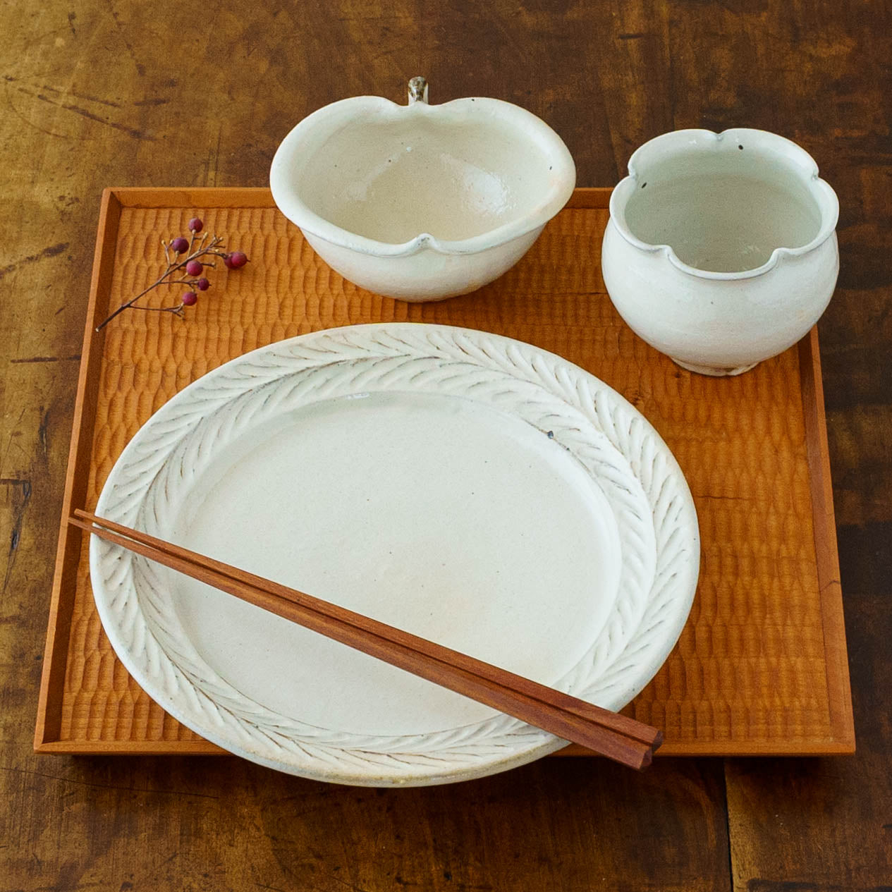 Flower cup White | Furuya Pottery