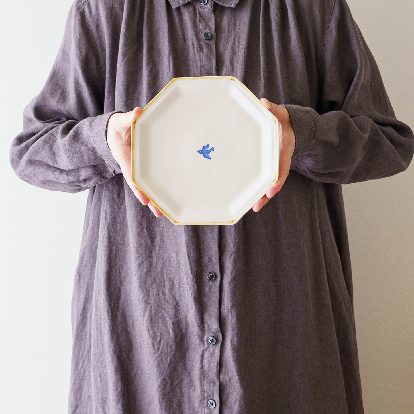 Octagonal Plate L  Bird | Toshiyuki Haramura