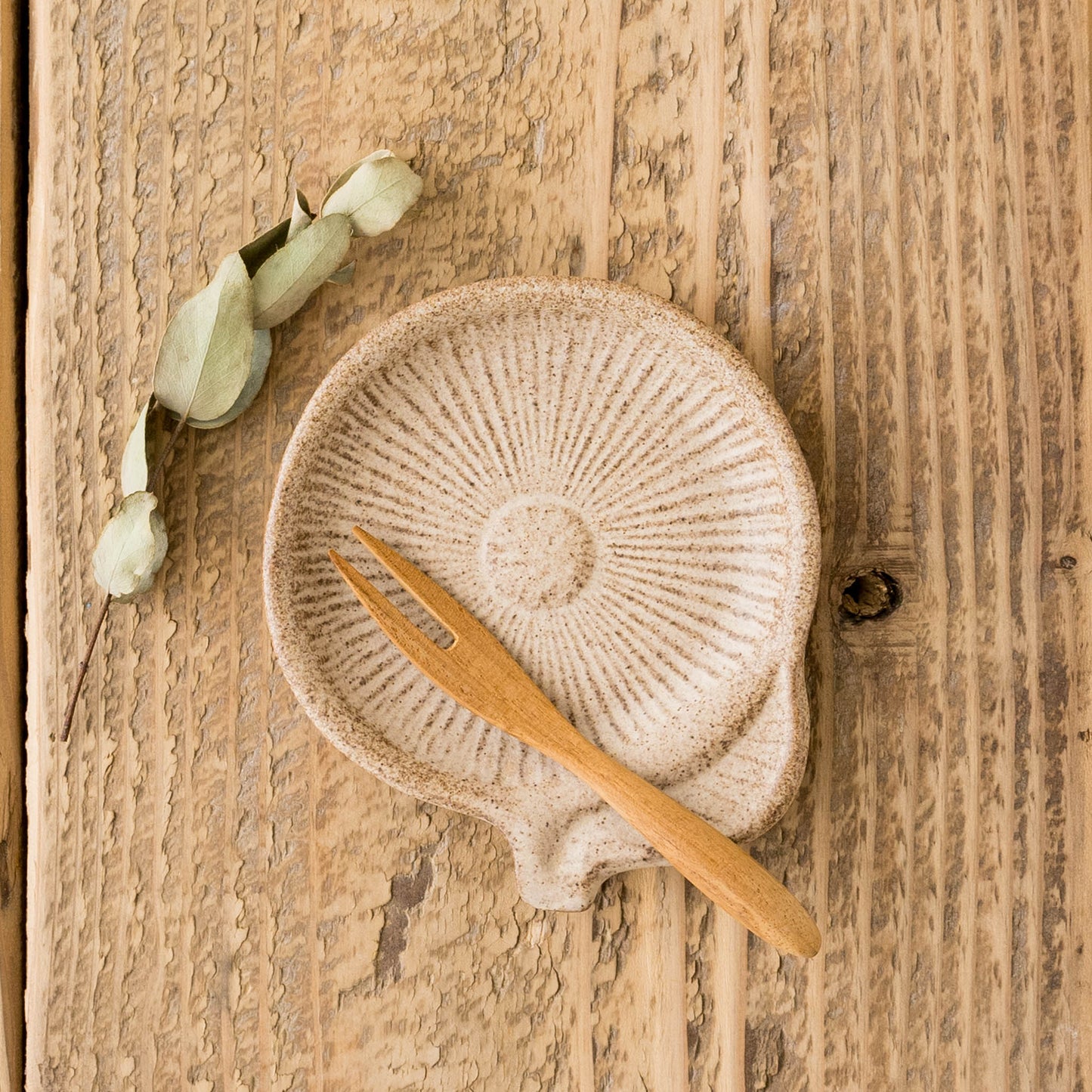 flower small plate White | fuji-gallery