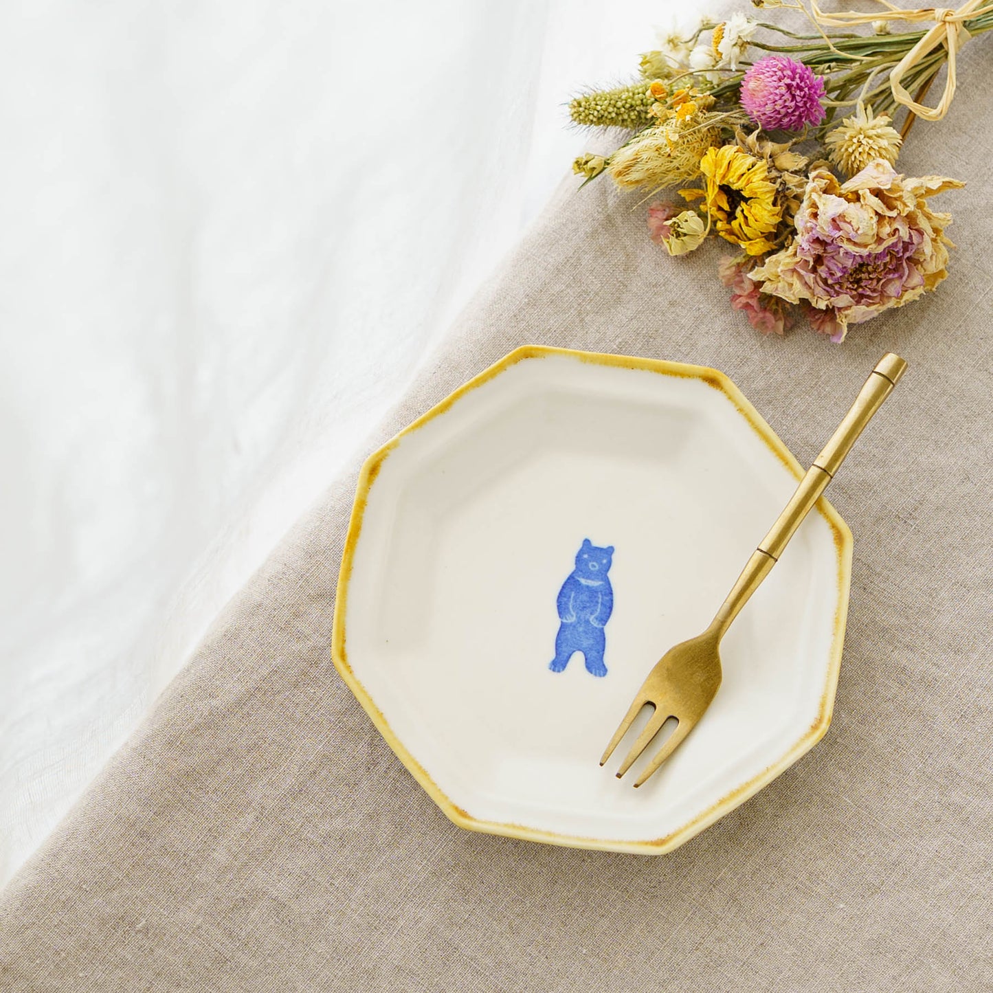 Octagonal Plate S  Bear | Toshiyuki Haramura